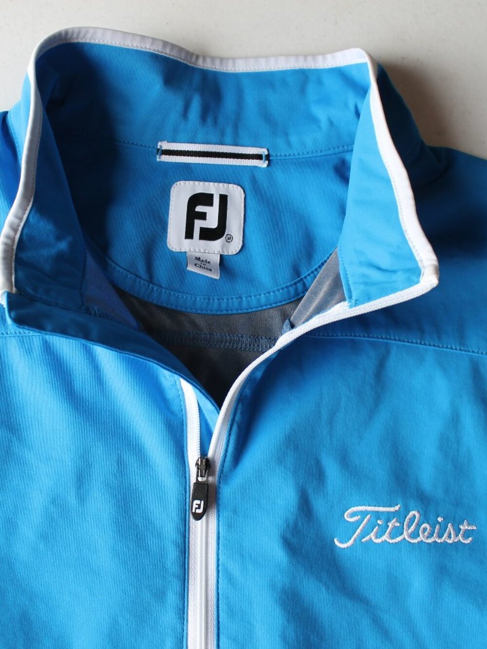 FootJoy Titleist Women L Golf Vest Blue Full Zip Lightweight Cinched Back Large